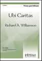 Ubi Caritas Three-Part Mixed choral sheet music cover